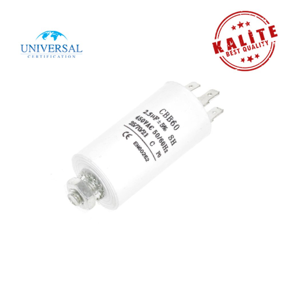 2.5 µF ( mF ) Çamaşır Makinesi Kondansatörü 