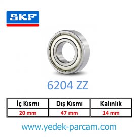 6204 zz Skf Rulman