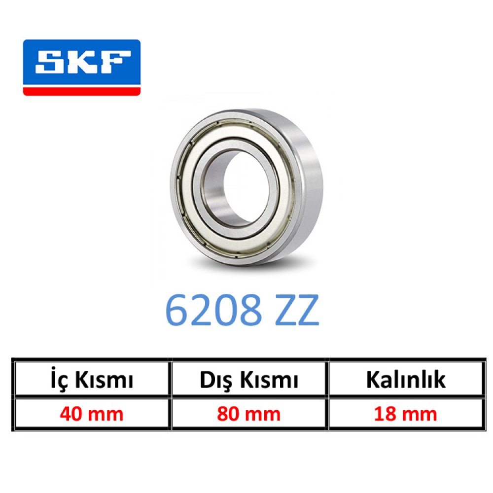 6208 zz Skf Rulman