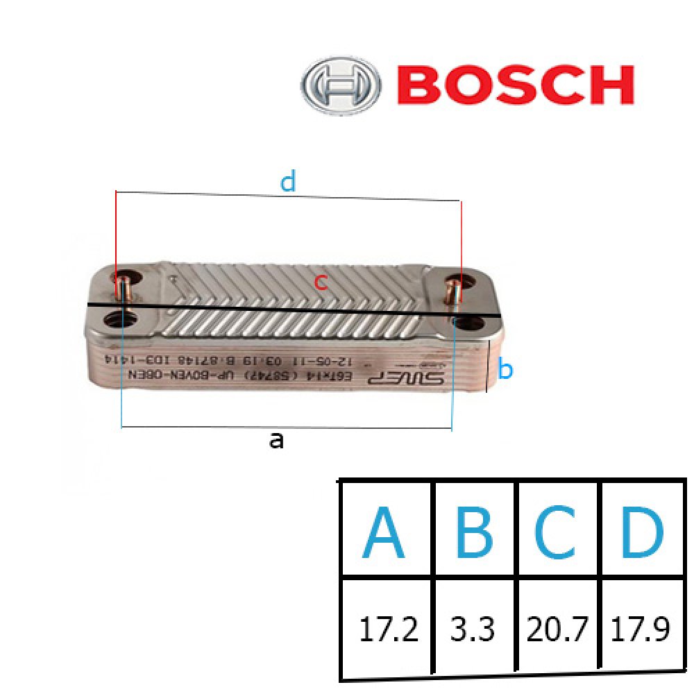 Bosch Kombi Plakalı Eşanjör